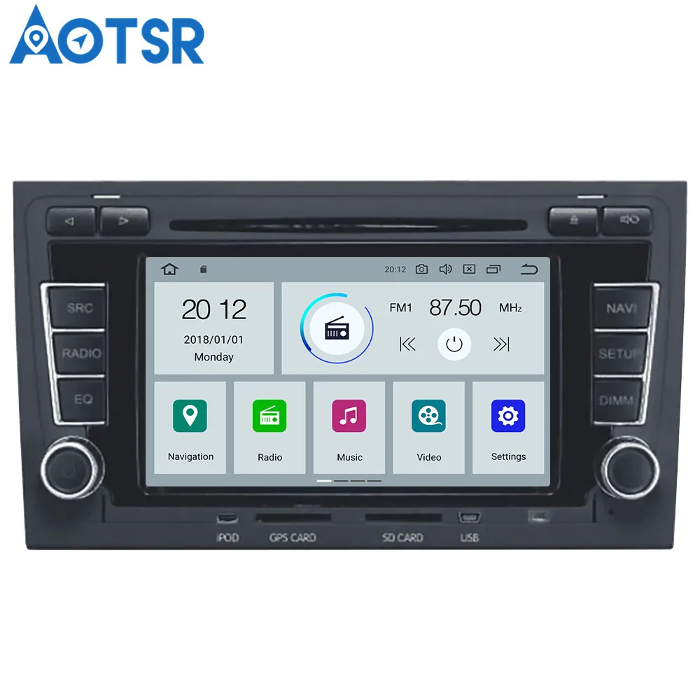 Top Aotsr Android 9.0 GPS navigation Car DVD Player For Audi A4 S4 RS4 2003-2012 car Head unit multimedia player radio tape recorder 15