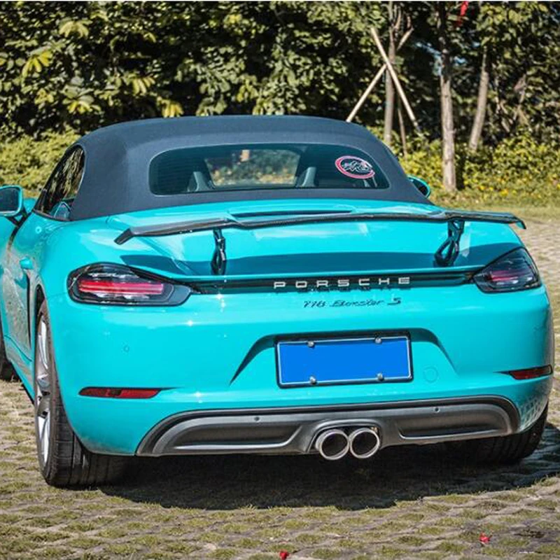 Углеродное волокно заднего крыло багажника спойлер для Porsche Cayman 981 986 987 718 GT