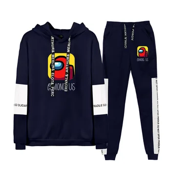 

Game Among Us Men's Sets Winter Fashion Sporting Suit Hooded Sweatshirt +Sweatpants Sportswear 2 Pieces Sets Casual Tracksuit