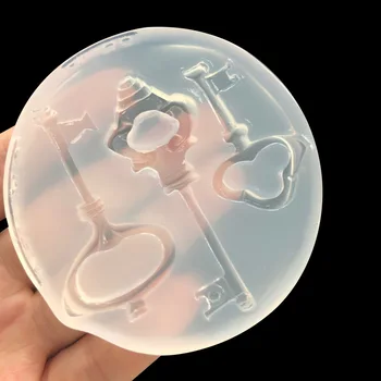 

1pc Mirror Key Silicone Mold DIY Clay UV glue Epoxy Jewelry Pendant Molds crafts