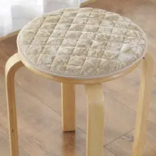 Cojín de terciopelo dorado de invierno para silla, soporte de esponja redonda para silla de comedor, cojín para asiento, cojín para taburete, cojín para dormitorio de estudiantes