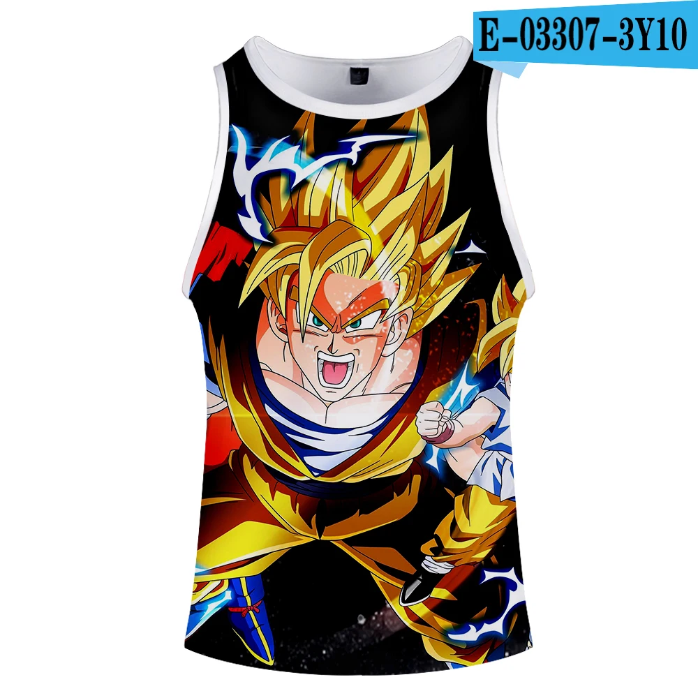 Крутая верхняя одежда Goku, 3D, Harajuku, модный Жемчуг дракона, Харадзюку, крутая новая уличная майка, топы без рукавов, модные летние крутые мужские топы - Цвет: 3Y10