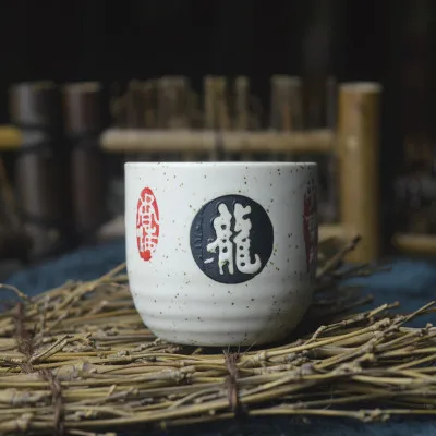 Japanses sake home керамика с ручной росписью чашка для супа вина маленькая Ретро фруктовая Слива белое вино Желтый Теплый Горячий Набор бокалов для вина - Цвет: 10