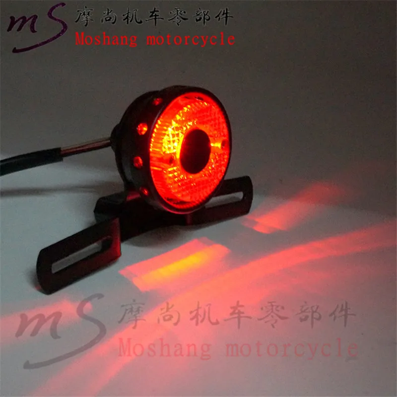 Классические винтажные moto rbike индикатор мигает сзади Ретро moto хвост светильник ing красный круглый unviersal cafe racer moto rcycle тормозной светильник