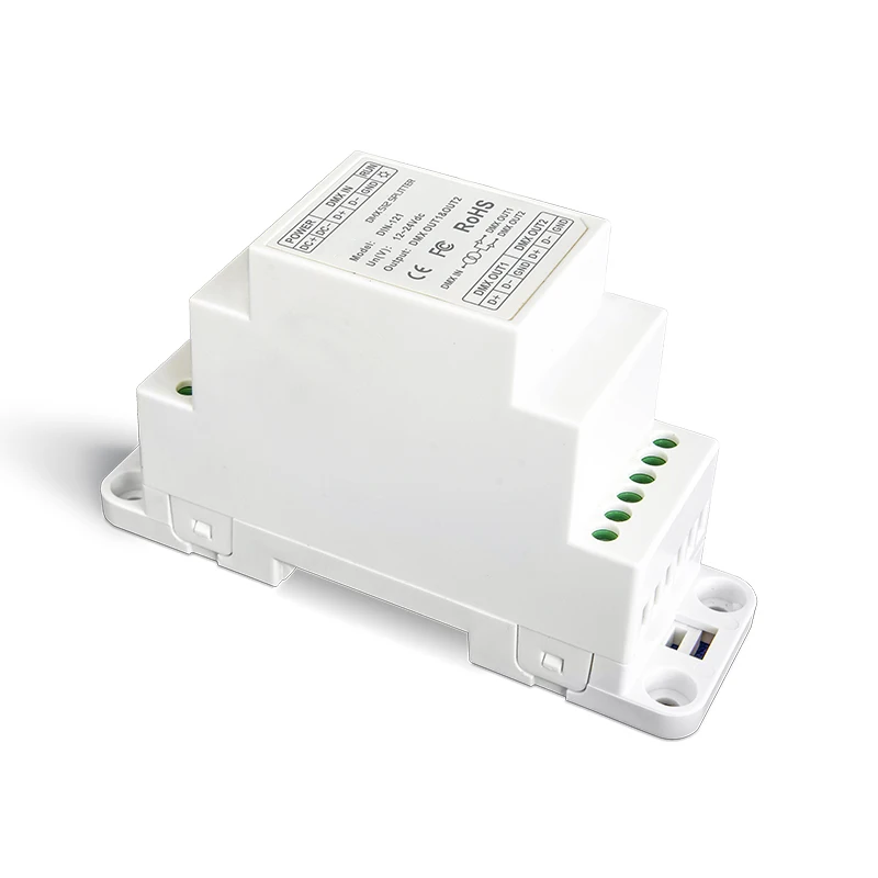 Новый усилитель сигнала DMX512 на DIN-рейку светодиодный Усилитель DMX ретранслятор