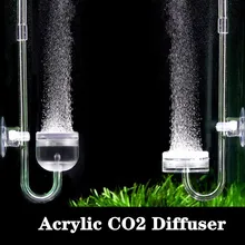 Akwarium CO2 dyfuzor akrylowy reaktor zbiornikowy Regulator elektromagnetyczny Moss CO2 Bubble Atomizer do akwarium tanie tanio CN (pochodzenie) CO2 diffuser CO2 atomizer Nano U-Tubes CO2 Diffuser