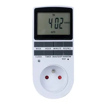 

Digital Big Screen Timer Switch Socket Timer Power Meter Electronic Outlet Socket Programmable Setting for Kitchen