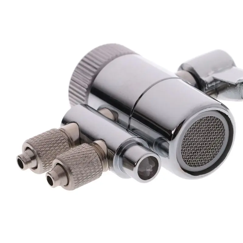 Water Filter Faucet Dual Diverter Adapter Valve M22 to 1/4" Chrome Plated Brass Water Purifier Valve Switch