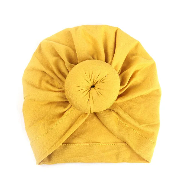 Cute Cotton Blend Baby Turban Hat Newborn Beanie Caps Kids Girls Headwear Infant Toddler Shower Hat Birthday Gift Photo Props 34