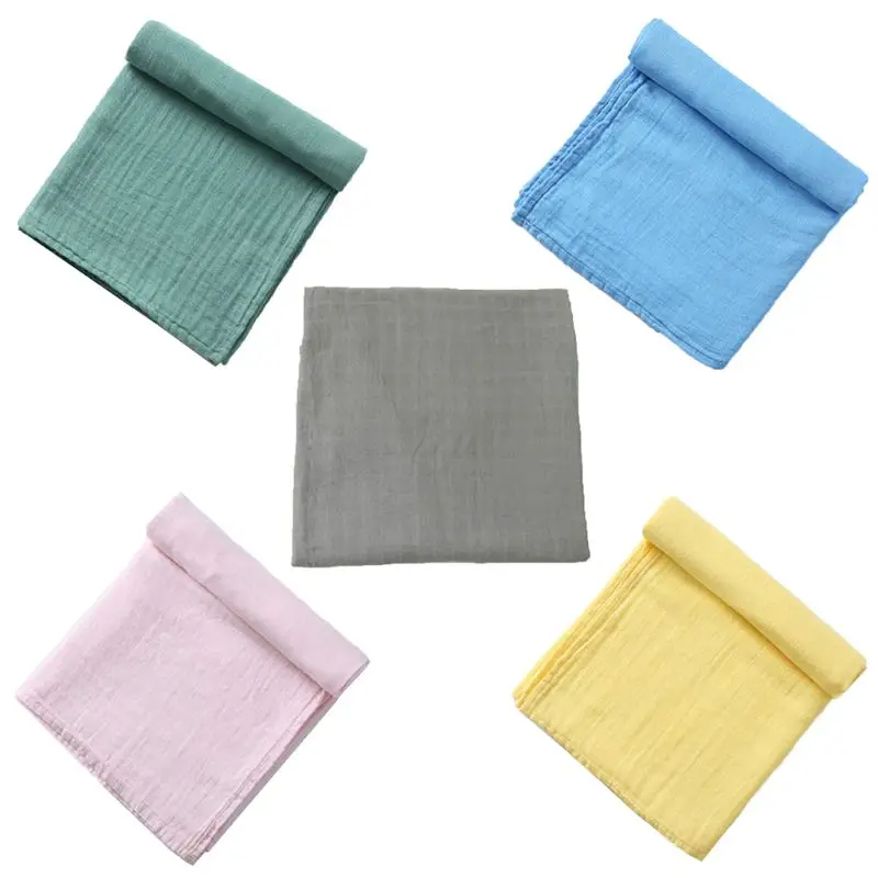 

2020 Newborn Blanket Bamboo Fiber Muslin Swaddle Wrap Photography Props Accessories Baby Swaddle 0-3 Months Solid