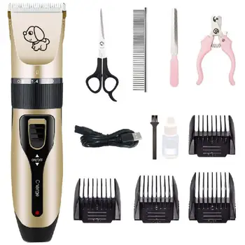 

Professional Pet Hair Trimmer Rechargeable Pet Dog Cat Low-noise Hair Clipper Grooming Pets Electrical Haircut Machine