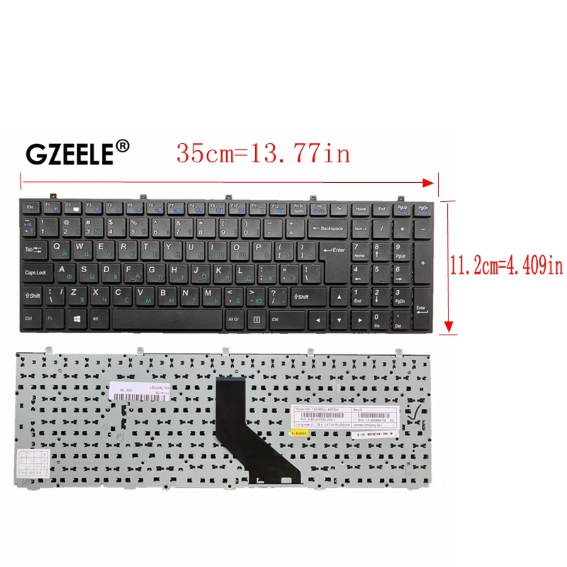 GZEELE RU New FOR CLEVO W370ET W350ET W370SK W350ST SK W355ST W370ST W355 W370 W670SC W670SR W350SS russian Laptop Keyboard RU