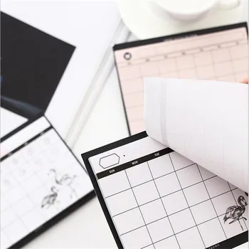 

Summer Flamingo Monthly Paper Pad 30 Sheets 145*95mm DIY Monthly Planner Desk Agenda Gift School Office Supplies