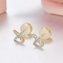 SLJELY, фирменный дизайн, 925 пробы, серебро, мини Звезда, гвоздики, циркониевые серьги ААА, CZ, космос, для женщин, свадебные украшения, хорошее качество