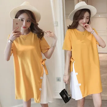 

Pregnant Women Summer Wear Fashion Joint Loose-Fit Dress Pregnant Women Elegant Dress