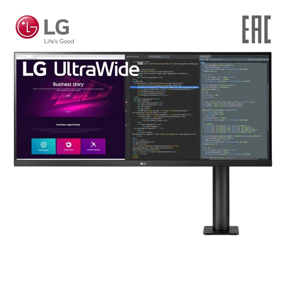 UltraWide IPS монитор LG Ergo 34 дюйма 34WN780-B | Компьютеры и офис