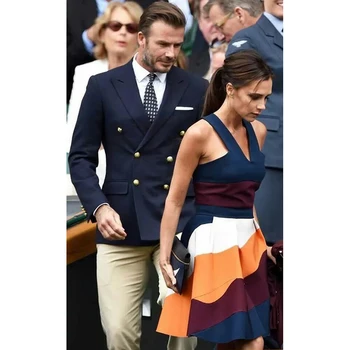 

2019 Latest Coat Pant Designs Navy Blue Double Breasted mens suits Casual Jacket Custom Skinny Tuxedo Men Suit ternos masculino