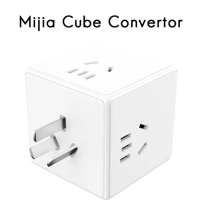 MJ Cube Convertor Xiaomi Mijia кубический конвертер/силовая полоса уникальный дизайн 3 USB порт милый портативный несколько безопасный защитный свет переключатель - Цвет: MJ Cube Convertor