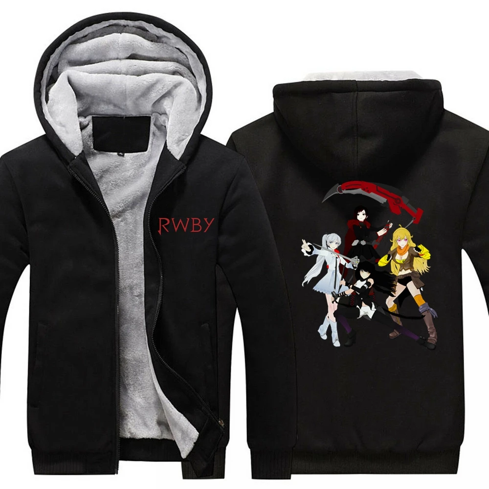 5 стилей RWBY Толстовка Рубиновая Роза аниме пальто куртка зимняя мужская Толстая толстовка на молнии - Цвет: 19