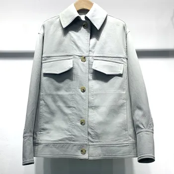 

Women's Cargo Coat Turn-Down Collar Single-Breasted Long Sleeve Jacket Causal Outwear Top 2020 Autumn