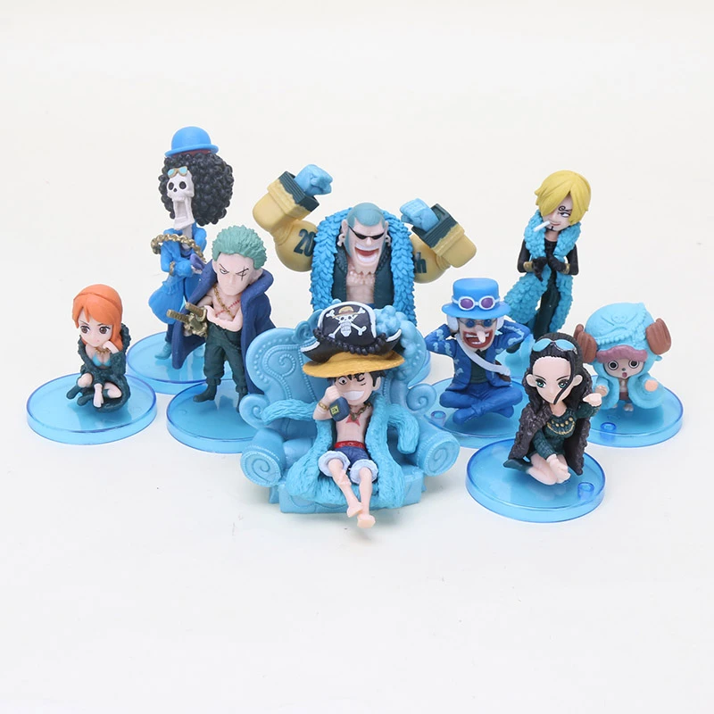 5pcs Set One Piece th Anniversary Luffy Zoro Sanji Nami Chopper Usopp Brook Franky Q Version Mini Pvc One Piece Figure Toys Action Figures Aliexpress