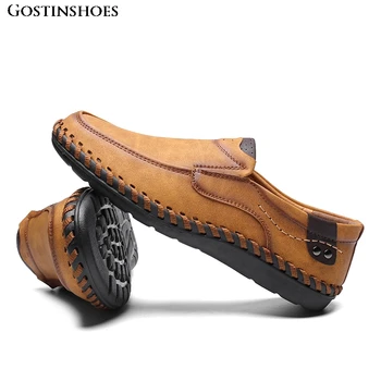 

Handmade Genuine Leather Mens Shoes Casual Luxury Men Loafers Fashion Moccasins Homme Driver Shoes Slip on Moccasins