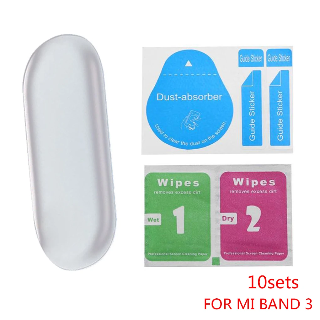 10pcs for Miband 3 10 шт для Xiaomi Mi Band 2/3/4 Экран плёнка ТПУ полное покрытие браслет пленка защитная часы пылеотталкивающий устойчивый к царапинам - Цвет: 10pcs for Miband 3