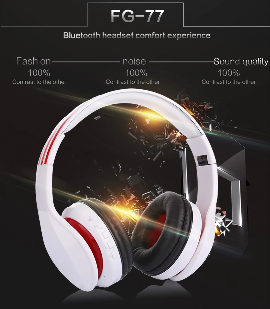 Новые портативные беспроводные наушники Bluetooth стерео Складная гарнитура аудио Mp3 регулируемые наушники с микрофоном для музыки