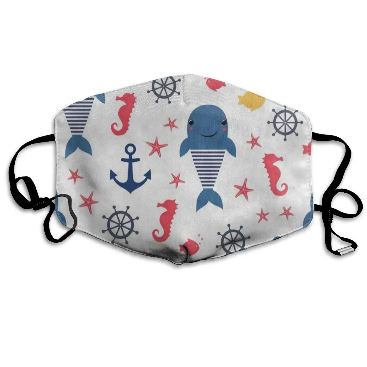 Маска для лица океанские колеса Кит рыба морская лошадь потрясающая