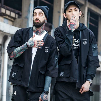 

Aolamegs Jackets Men Japanese Style Jacket Thin Simple Advanced Retro Solid Color Open Coats Casual Advanced Streetwear Autumn