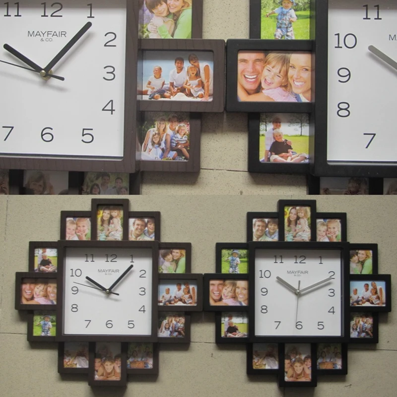 Фоторамка настенные часы Diy современный дизайн арт Картина часы гостиная домашний декор Horloge