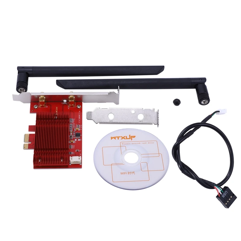 AX200NGW для Intel AX200 2400 Мбит/с 802.11Ax PCIe 1X беспроводная сетевая карта Bluetooth 5,0 Настольный WLAN адаптер для Win 10