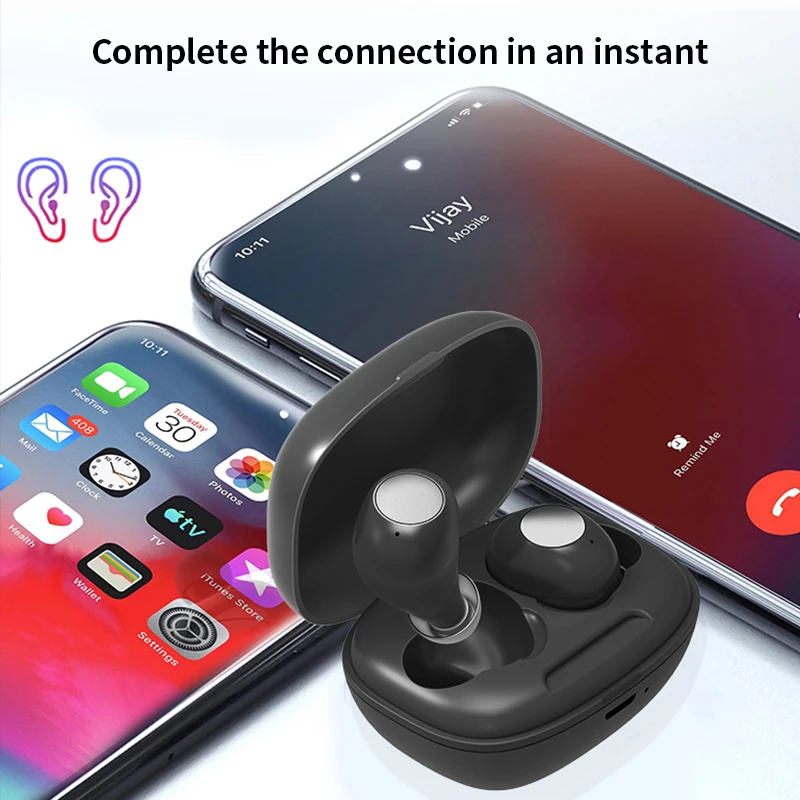 A8 мини беспроводные Bluetooth наушники 3D стерео звуковой микрофонный спортивные наушники с Bluetooth с мини зарядным чехлом IPX7 водонепроницаемый