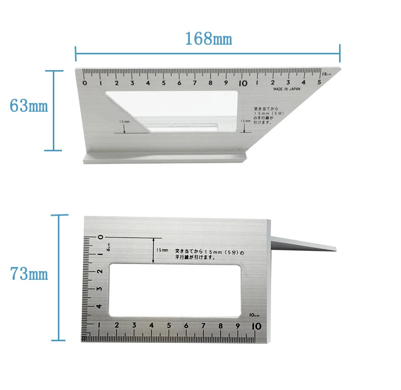 Japanese-Aluminum-Alloy-45-Degrees-90-Degrees-Woodworking-Multifunctional-Square-gauge-Angle-Protractor-Over-the-ruler (3)