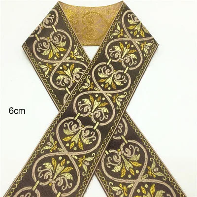 Gold Grosgrain Ribbons Gift Packaging Diy Printed Ribbons Lace Fabric HB58 - Цвет: 7