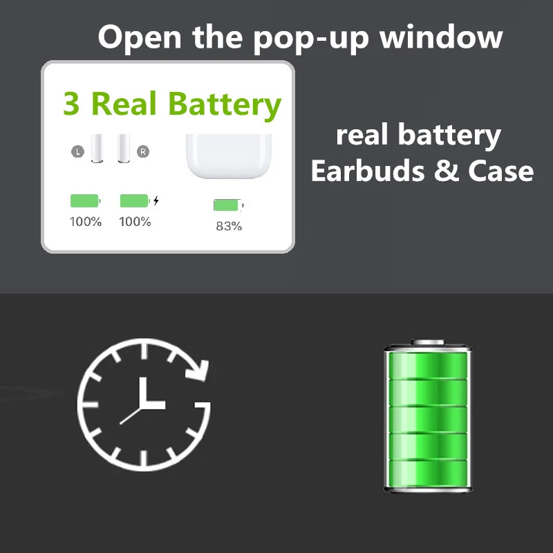  ZH90000 TWS Wireless Bluetooth 5.0 Earphone Smart Sensor GPS for 1:1 Earbuds Charging Box Sport Hea - 4000384499184