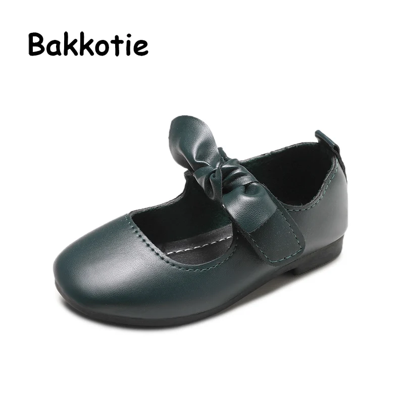 Bakkotie/Новинка года; милые туфли Mary Jane на плоской подошве для маленьких девочек; детская Осенняя обувь из искусственной кожи; модная детская мягкая модельная обувь принцессы