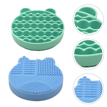 

2pcs Makeup Cleaning Box Cleaning Case Silicone Box for Store Dorm Home