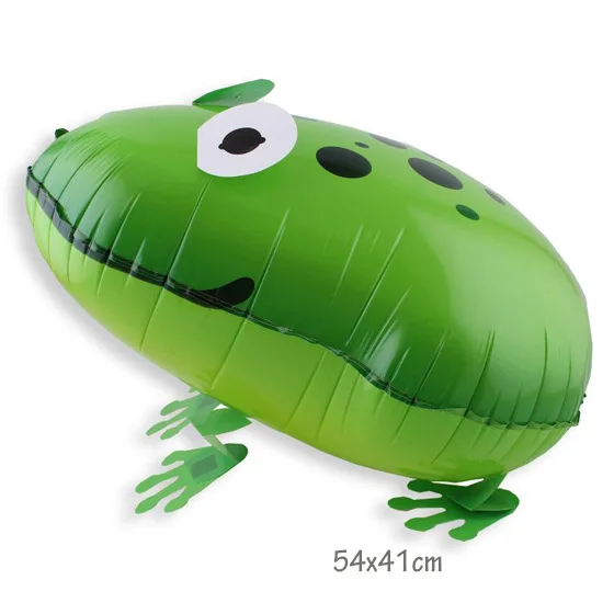 frog Ходячие гелиевые шары в форме животных милый кот собака панда динозавр Тигр домашнее животное Рождественский подарок детский день рождения - Цвет: frog