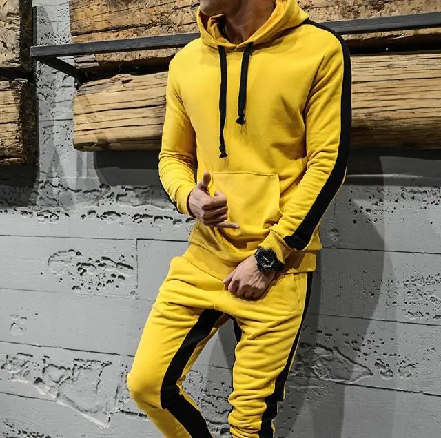 yellow Мужские черные и белые спортивные штаны в стиле хип-хоп, мужские брюки, модные уличные спортивные штаны для бега, повседневные спортивные штаны - Цвет: yellow