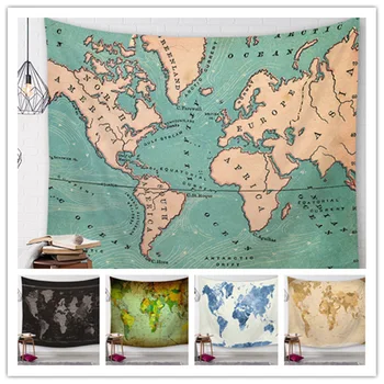 

Map digital printing tapestry wall blanket beach towel tablecloth wall hanging