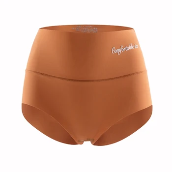 

Women Sexy Panties Ice Silk Underwear High Waist Briefs Seamless Ultra-thin Lingerie Fashion Underpants Comfort Intimates #F
