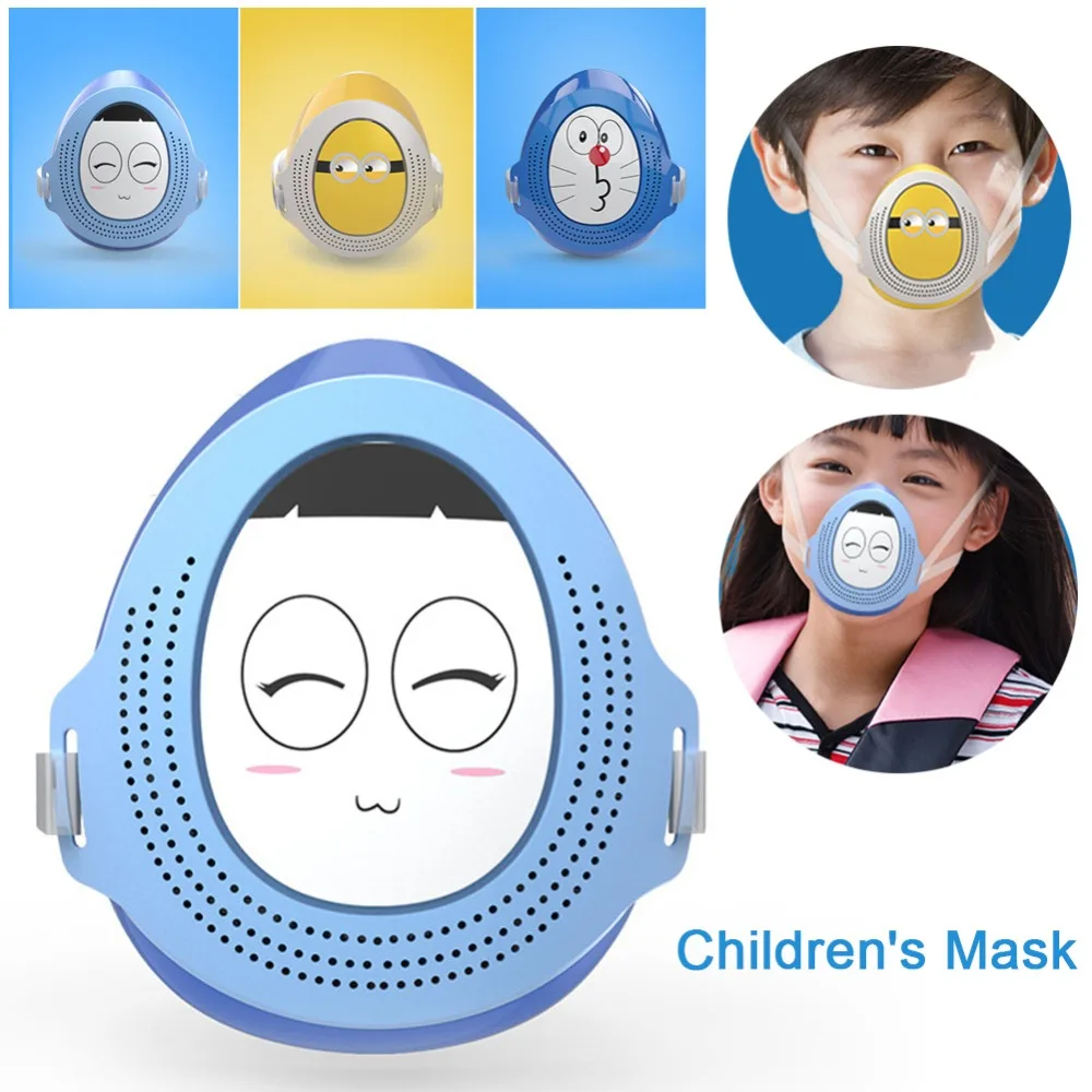 Мультфильм Anti-pm2.5 активированный уголь Электрический Интеллектуальный пылезащитный Респиратор маска дети анти-дым защитная маска оздоровительная