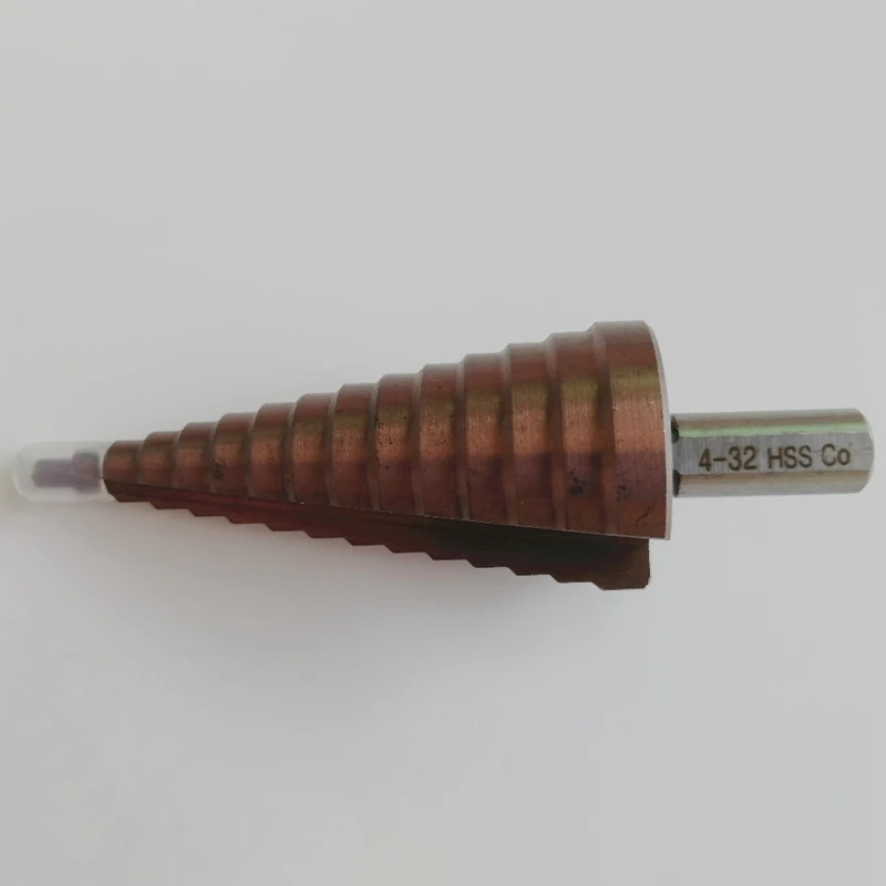 HSS-CO/M35 Triangle Shank 4-32Mm Cobalt Straight Step Drill Bit Metal Cone Step Drill Bit Hole Saw Hole Cutter