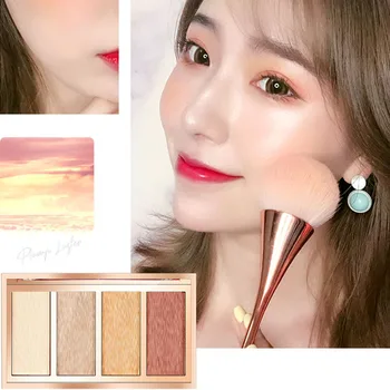 

Wholesale 4 Colors Baked Blush Palette Cruelty-Free Powder Shimmery Matte Finish Contour Face Women Girl Ladies Makeup New M3