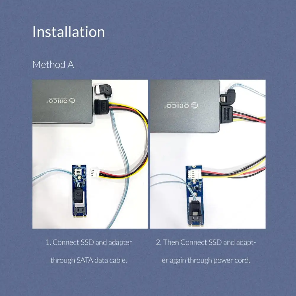 ORICO SATA 7PIN для M.2 адаптер NGFF с Мощность SSD SATA адаптер для M.2 адаптер для 2242 2260 2280 включают в себя Мощность адаптер карт