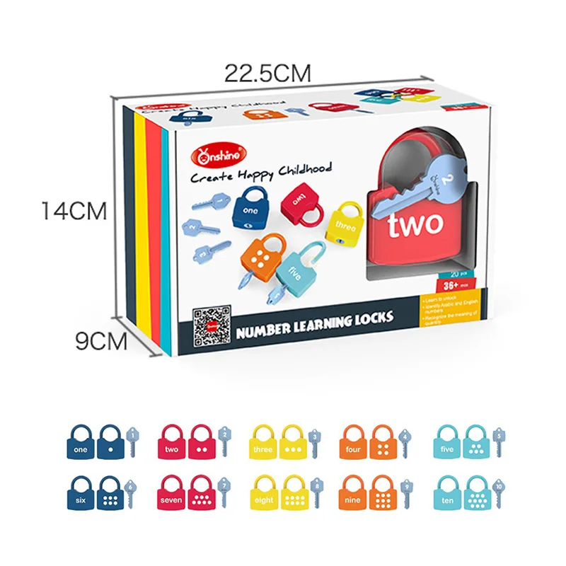  Montessori toy infant early education center teaching AIDS alphanumeric unlock toys 3-6 years old e - 4000510497471