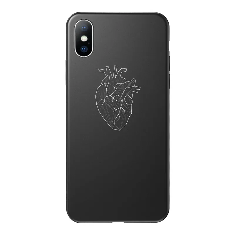 USLION чехол для телефона с буквенным принтом для iPhone X XS XR 11 Pro Max, чехол с сердечком, Мягкий ТПУ силиконовый чехол s для iPhone 8 7 6 6s Plus - Цвет: AC7728