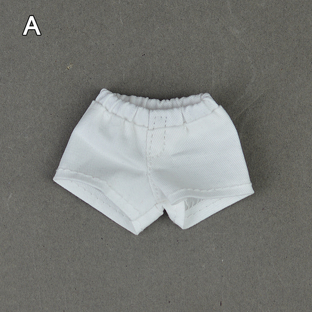 Denim Jeans Leather Shorts For Barbiee Doll Clothes Outfits Trousers For Blythe 1/6 Dolls Accessories Kids Toys