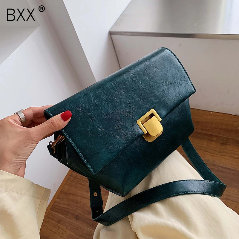 

[BXX] Solid Color Leather Mini Bucket Bags For Women 2019 Fashion Ladies Shoulder Messenger Bag Female Handbags And Purses HI714